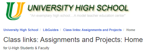 U-High Classes LibGuides